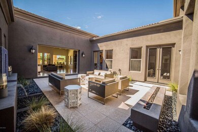 Courtyard with Waterfall & Firepit