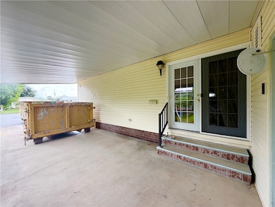 View of patio with entry steps