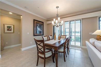Dining area with view of the lake.
