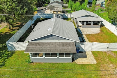 Aerial perspective of suburban area