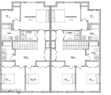 Second level floor plan