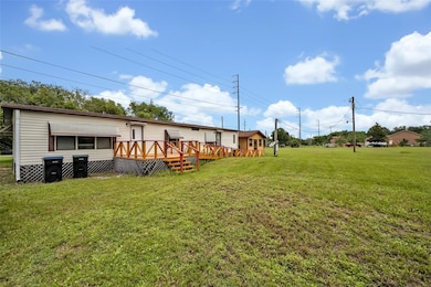 Back side of mobile home