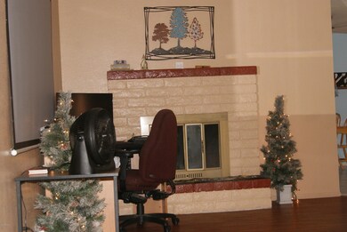family room with fireplace