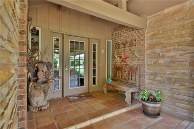 Welcoming front door porch area
