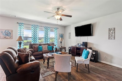 Family Room with lots of light and water view