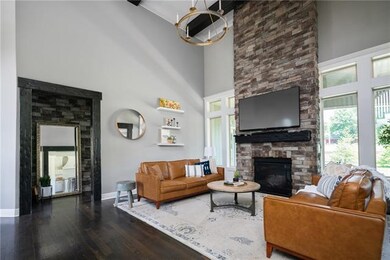 Soaring great room ceiling