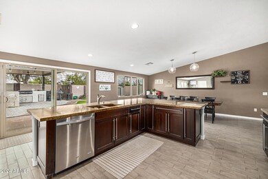 Kitchen Looking Into Backyeard