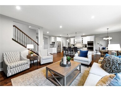 Open layout on the main level (pic from a previous