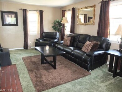 Living room with fireplace.