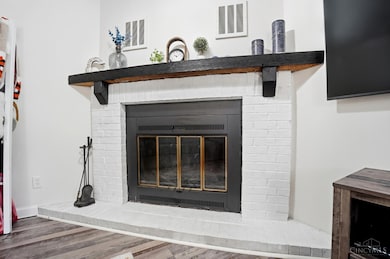 Wood Burning Fireplace with Built-In Blower with Wall Switch
