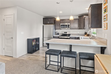 Eating bar and great pantry area.