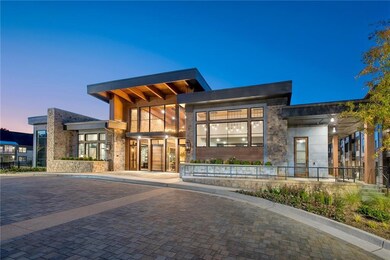 View of outdoor building at dusk