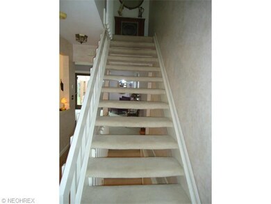 open stairway to the second floor