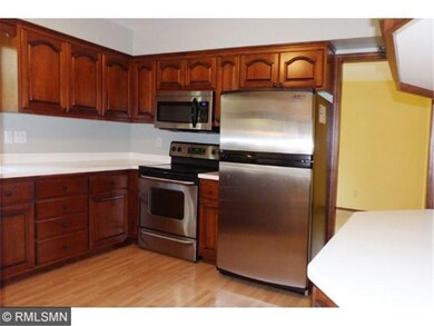 Updated kitchen with stainless appliances.