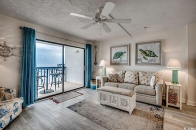 Living room with hardwood / wood-style flooring, c