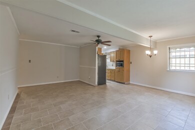 Living room open to kitchen