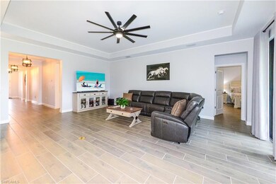 Living room featuring light wood finished floors, 
