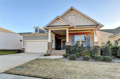 Craftsman inspired home featuring a porch