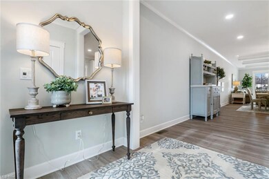 Foyer looking into main living space.