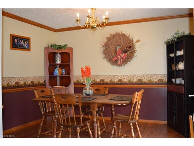 Dining room looking from front entrance of home.