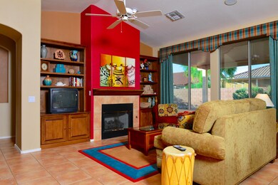 Fireplace with custom built-ins.