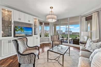 Great room with custom-built cabinets