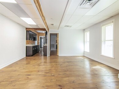 View from living room into kitchen.