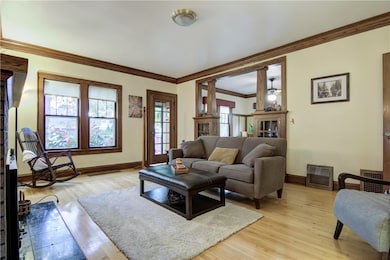 Living Room looking into Foyer and Dining Room