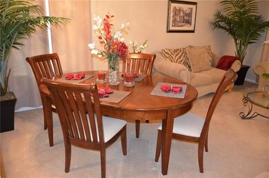Dining area has a large window for plenty of natur
