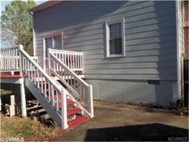 Freshly painted back deck