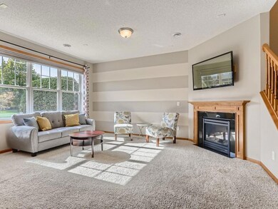 Open, Bright Living Room + Gas Fireplace