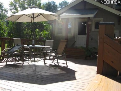 Huge deck in backyard