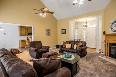 Vaulted family room.