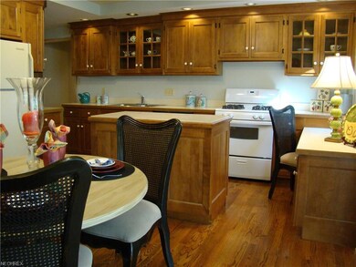Open kitchen and breakfast room features a center 