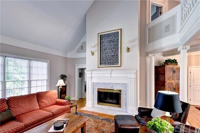 Spacious great room with gas fireplace