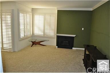 Gas fireplace in living room
