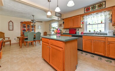 Abundant natural light in this large open kitchen