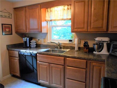 Nicely updated kitchen includes dishwasher, microw