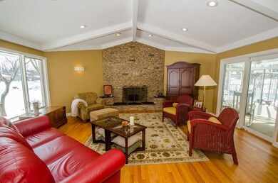 Vaulted ceiling, fireplace and beautiful views of 