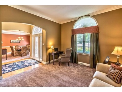 10.5 Foot Ceiling Formal Living Room with Custom M