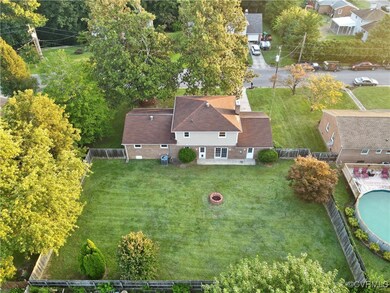 Birds eye view of property