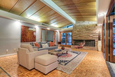 Living room with fireplace