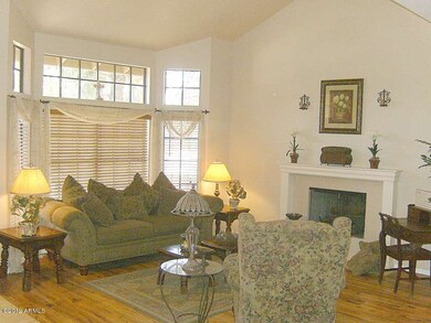 Living Room with Bay Window & Fireplace