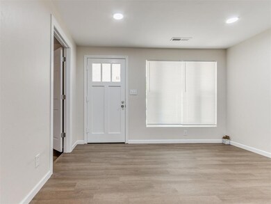 Entryway featuring light wood-type flooring