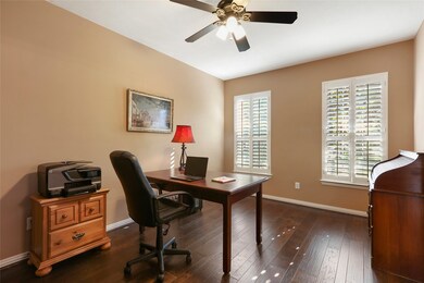 The private study is very spacious and can easily accommodate large furnishings.
