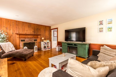 Living room with fireplace