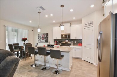 Kitchen with dining area.