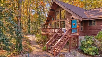 Exterior space featuring a wooden deck