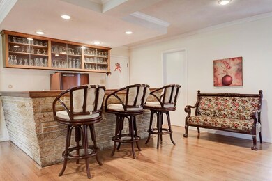 Bar area in living room