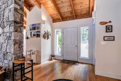 The granite wall separates the front...